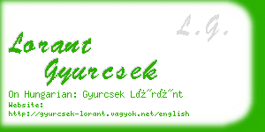 lorant gyurcsek business card